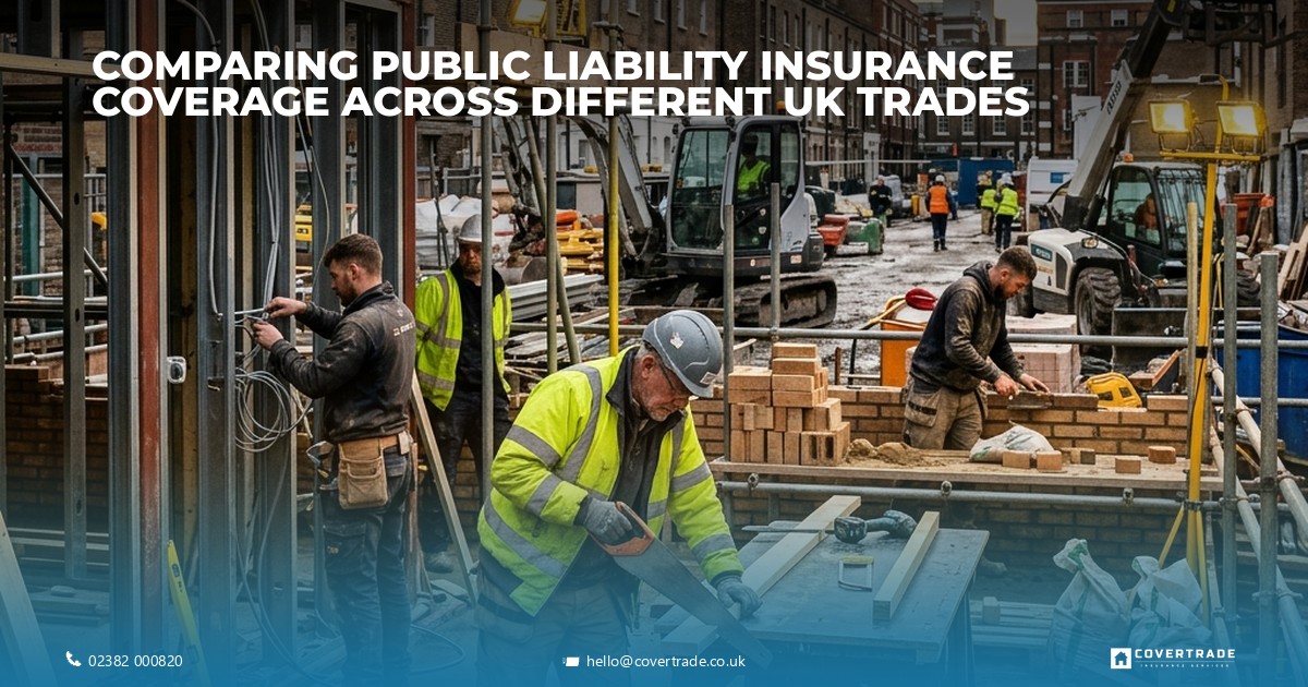 Various tradespeople on a construction site
